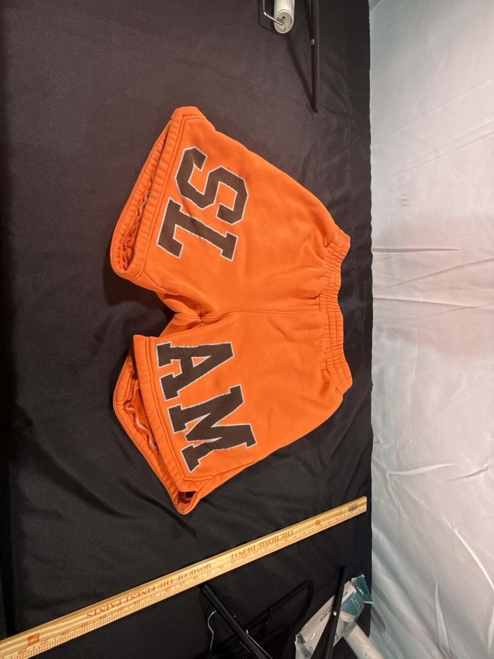 SLAM Sweat Shorts Mens Large Orange Heavy Fabric Pockets Drawstring #4946